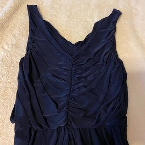 Navy ruffled dress perfect for dressing up